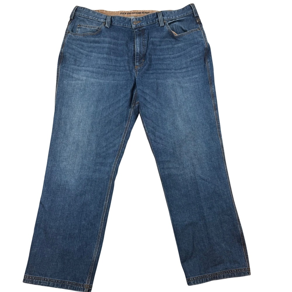 Duluth Trading Co Flex Ballroom Jeans Mens 42x32 Relaxed Fit Blue Denim Pants
